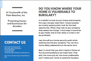 Read more about the article A-1 Locksmith Home Security Assessment Checklist-pdf